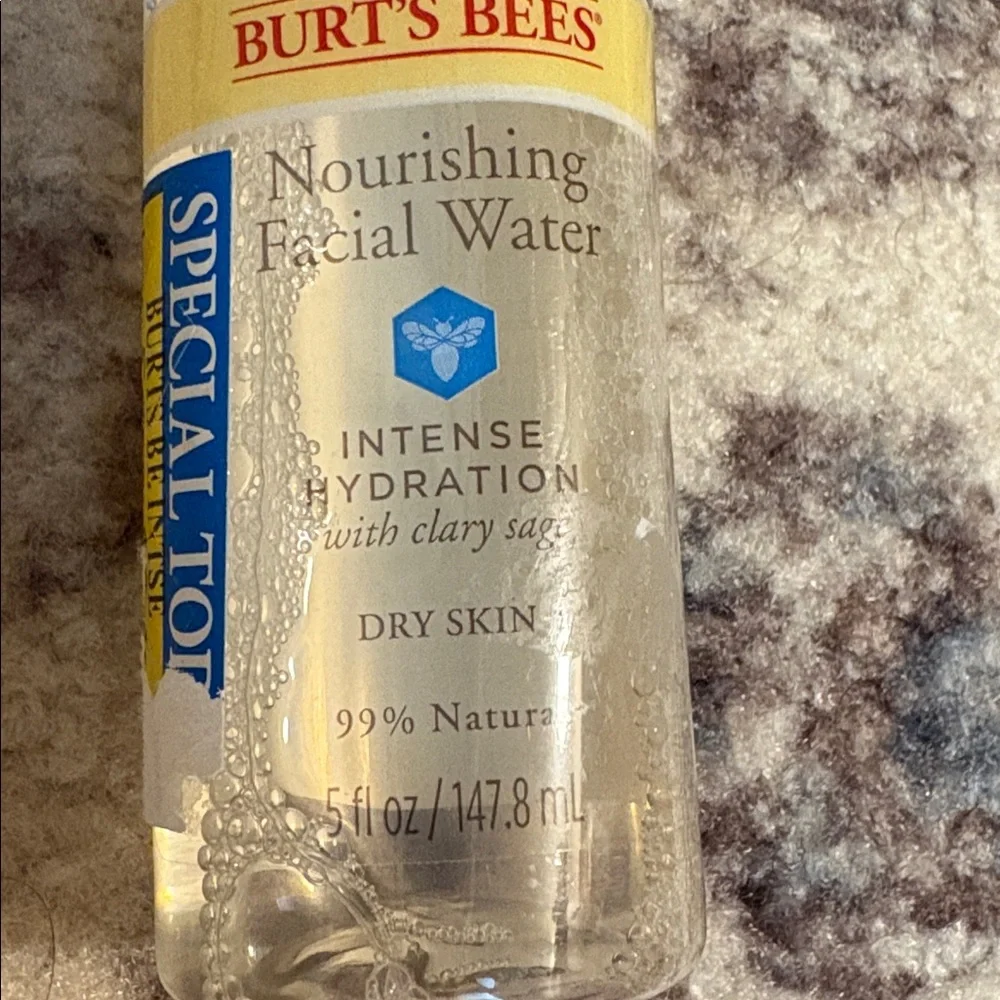 Burts bees nourishing facial water with clary sage hydrates moisturizes & sooths